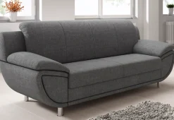 TRENDMANUFAKTUR 3-Sitzer »Rondo II zeitlos und bequem,« wahlweise mit komfortablem Federkern, mit extra breiten Armlehnen