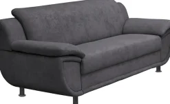 TRENDMANUFAKTUR 2-Sitzer »Rondo, Breite 178 cm, breite Armlehnen, Füße schwarz« Couch wahlweise mit Federkern und in verschiedenen Bezügen bestellbar