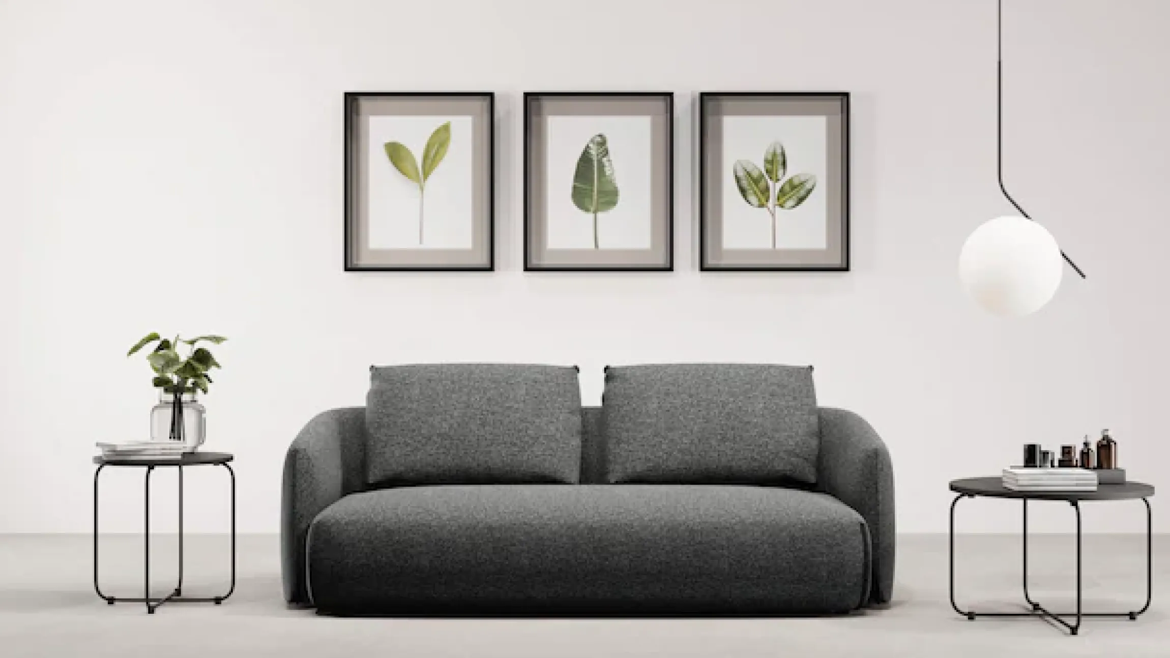 TRENDMANUFAKTUR 3-Sitzer »Shawn Designsofa, elegant geschwungen Armlehnen, bequem« organischer Form, mit hochwertigem Bezug