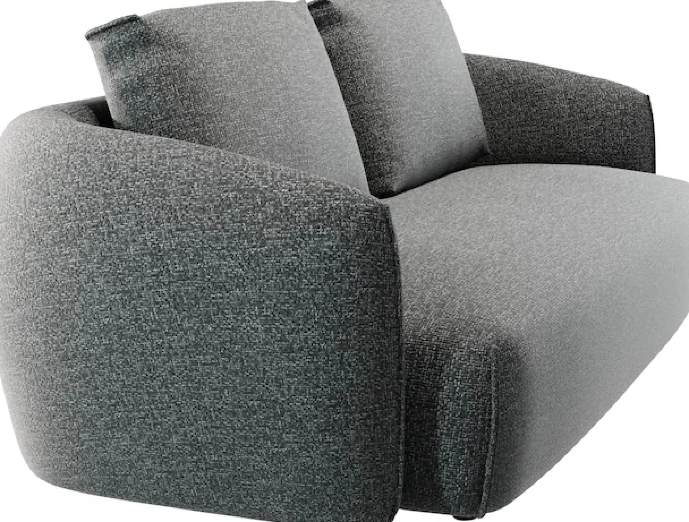 TRENDMANUFAKTUR 3-Sitzer »Shawn Designsofa, elegant geschwungen Armlehnen, bequem« organischer Form, mit hochwertigem Bezug