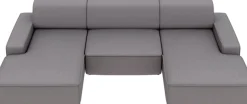 TRENDMANUFAKTUR Wohnlandschaft »Graz, wahlweise mit Sitzvorschub und Bettkasten, U-Form, Breite 329 cm« in Cord-, haustierfreundlichem LEO Struktur- oder LUMOS-3D-Bezug