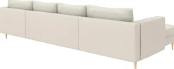 TRENDMANUFAKTUR Wohnlandschaft »Amazing, wahlw. mit Schlaffunktion & Bettkasten, Fuß Buche lackiert« Sofa in U-Form, in Cord oder Struktur, Breite 305 cm