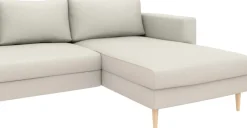 TRENDMANUFAKTUR Wohnlandschaft »Amazing, wahlw. mit Schlaffunktion & Bettkasten, Fuß Buche lackiert« Sofa in U-Form, in Cord oder Struktur, Breite 305 cm