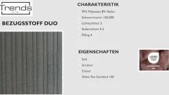 Trends by HG Big-Sofa »Conor XL, B: 268cm, Liegefläche: 138 x 194 cm, in Cord und Velours« mit Schlaffunktion und Bettkasten