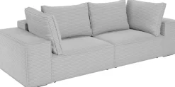 Trends by HG Big-Sofa »Conor XL, B: 268cm, Liegefläche: 138 x 194 cm, in Cord und Velours« mit Schlaffunktion und Bettkasten