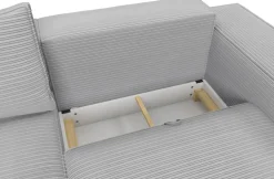 Trends by HG Big-Sofa »Conor XL, B: 268cm, Liegefläche: 138 x 194 cm, in Cord und Velours« mit Schlaffunktion und Bettkasten