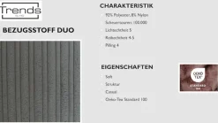Trends by HG Big-Sofa »Conor XXL, B: 312cm, Liegefläche: 138x 238cm, in Cord und Velours« mit Schlaffunktion und Bettkasten