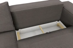 Trends by HG Big-Sofa »Conor XXL, B: 312cm, Liegefläche: 138x 238cm, in Cord und Velours« mit Schlaffunktion und Bettkasten