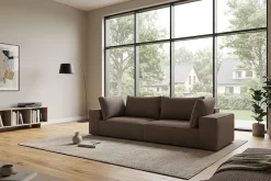 Trends by HG Big-Sofa »Conor XXL, B: 312cm, Liegefläche: 138x 238cm, in Cord und Velours« mit Schlaffunktion und Bettkasten