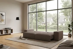 Trends by HG Big-Sofa »Conor XXL, B: 312cm, Liegefläche: 138x 238cm, in Cord und Velours« mit Schlaffunktion und Bettkasten
