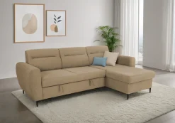 Trends by HG Ecksofa »Bella L-Form, B: 248 cm« mit Schlaffunktion & Bettkasten