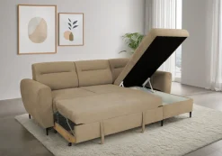 Trends by HG Ecksofa »Bella L-Form, B: 248 cm« mit Schlaffunktion & Bettkasten
