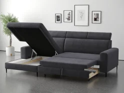 Trends by HG Ecksofa »Nizza, L-Form, B: 250cm« mit Schlaffunktion und Bettkasten