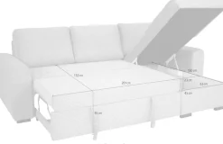 Trends by HG Ecksofa »Poll L-Form, B: 245 cm« mit Schlaffunktion & Bettkasten
