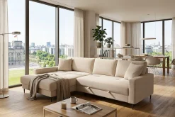 Trends by HG Ecksofa »Summer, B: 284 cm, mit Schlaffunktion und Wellenfederung«
