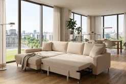 Trends by HG Ecksofa »Summer, B: 284 cm, mit Schlaffunktion und Wellenfederung«