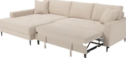 Trends by HG Ecksofa »Summer, B: 284 cm, mit Schlaffunktion und Wellenfederung«