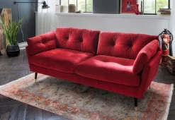 Trends by HG 2,5-Sitzer »Japan« mit Fuß in Holz-Metallkombination, frei im Raum stellbar