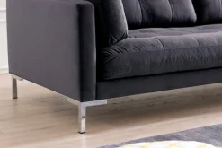 Trends by HG 3-Sitzer »Landau« in Cord-Stoff mit Metallfuß