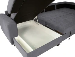 Trends by HG Wohnlandschaft »Moritz U-Form, B: 324 cm« mit Schlaffunktion, Bettkasten & Zierkissen