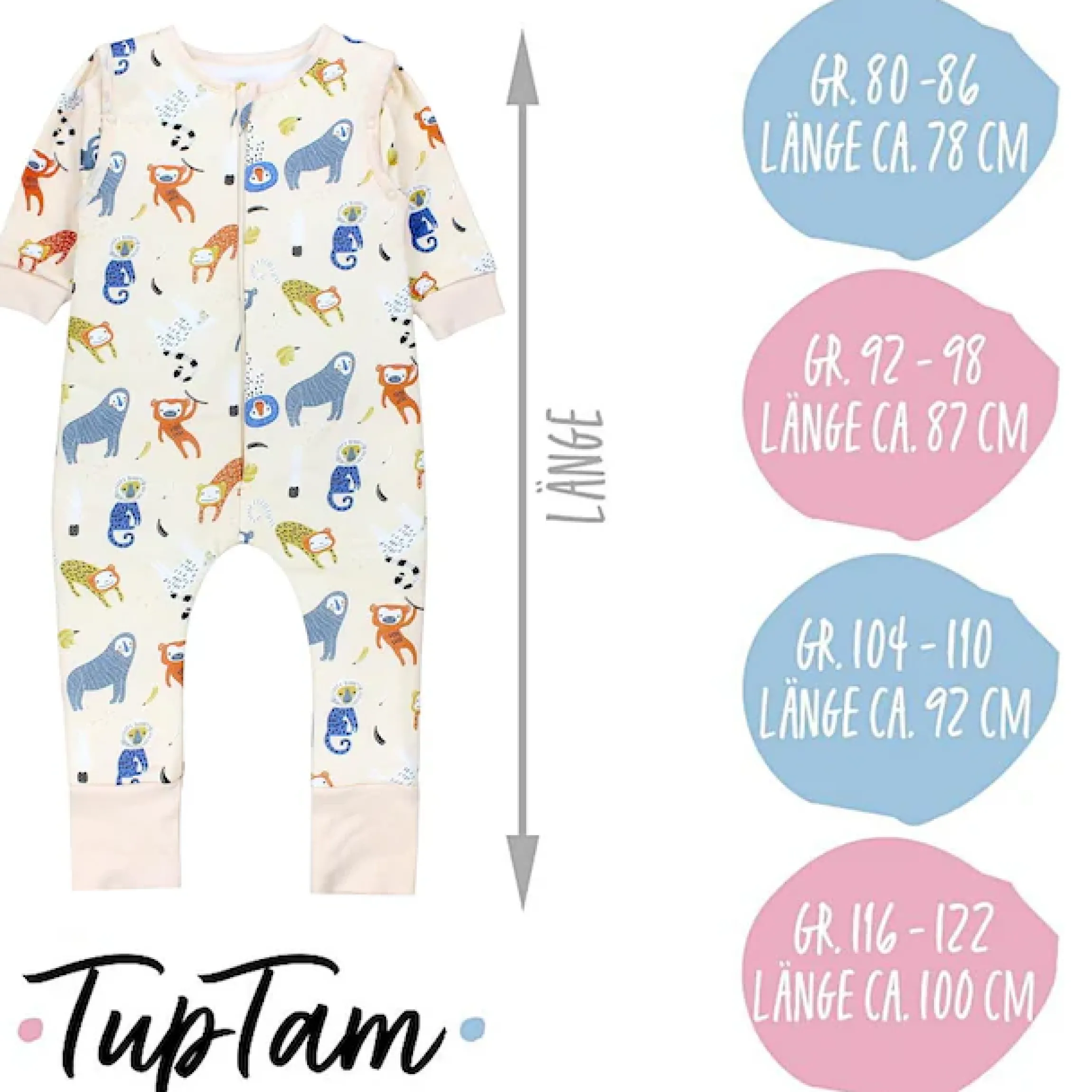 TupTam Babyschlafsack »Schlafsack mit Füßen Babyschlafsäcke mit Beinen und Ärmel«