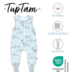 TupTam Babyschlafsack »Schlafsack mit Füßen Baby Ganzjahresschlafsack mit Beinen 2,5 Tog«