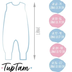 TupTam Babyschlafsack »Schlafsack mit Füßen Baby Ganzjahresschlafsack mit Beinen 2,5 Tog«