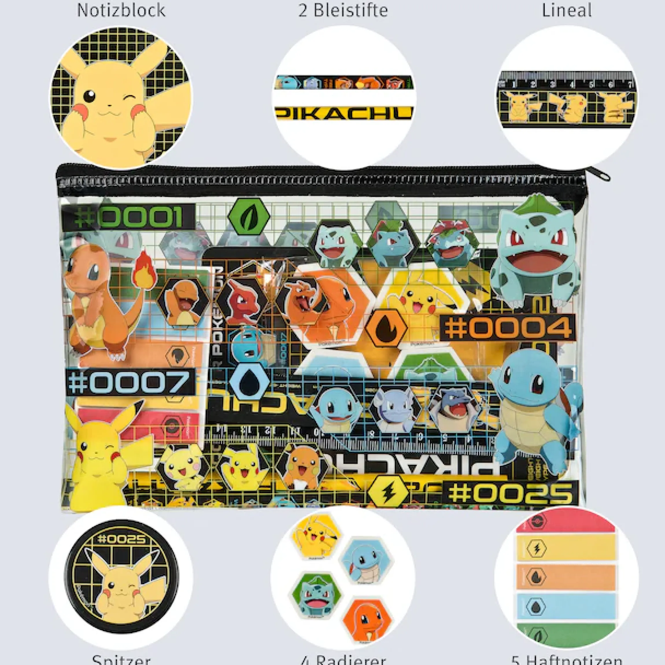 UNDERCOVER Notizbuch »Pokémon« DIN A5 inkl. 4 Kugelschreiber sowie Schreib- und Bastelutensilien