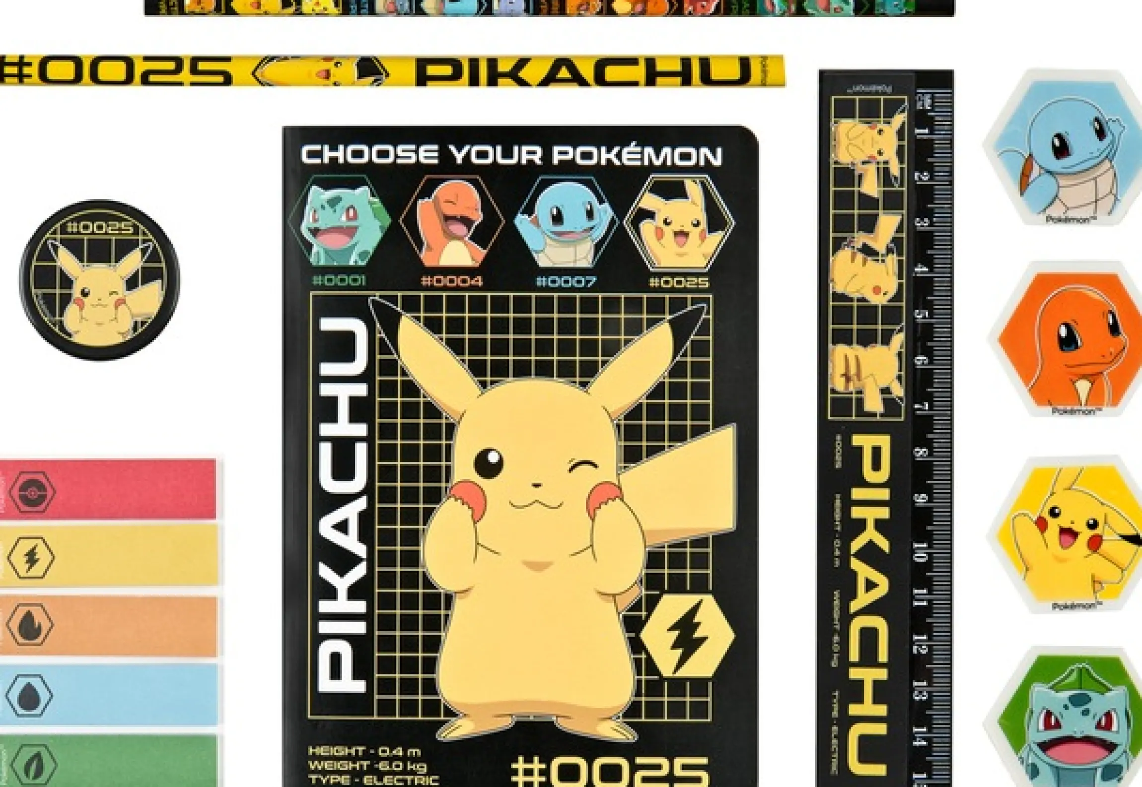 UNDERCOVER Notizbuch »Pokémon« DIN A5 inkl. 4 Kugelschreiber sowie Schreib- und Bastelutensilien