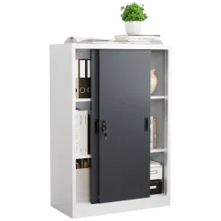 VCM Aktenschrank »Büroschrank Stahlschrank abschließbar Malivo 3fach« 1 Stk. tlg.