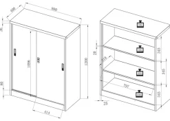 VCM Aktenschrank »Büroschrank Stahlschrank abschließbar Malivo 3fach« 1 Stk. tlg.