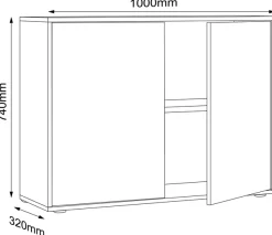 VCM Aktenschrank »Büroschrank Aktenschrank Sideboard Salia 2fach« 1 Stk. tlg.