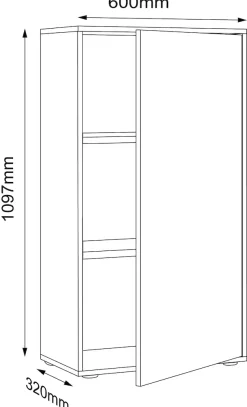 VCM Aktenschrank »Büroschrank Aktenschrank Sideboard Salia 3fach« 1 Stk. tlg.