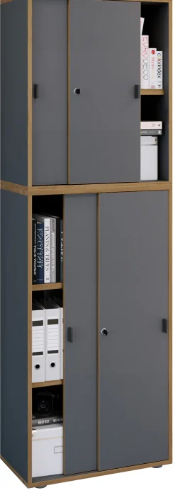 VCM Aktenschrank »Büroschrank Aktenschrank Schiebetüren Salia 5fach« 1 Stk. tlg.