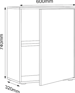VCM Aktenschrank »Büroschrank Aktenschrank Sideboard Salia 2fach« 1 Stk. tlg.