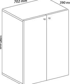 VCM Aktenschrank »Büroschrank Bücher Ordner Aktenschrank Lona 3fach« 1 Stk. tlg.