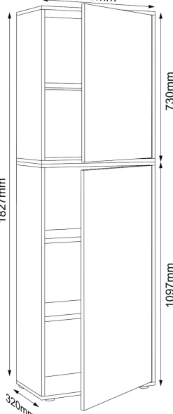 VCM Aktenschrank »Büroschrank Aktenschrank Sideboard Salia 5fach« 1 Stk. tlg.