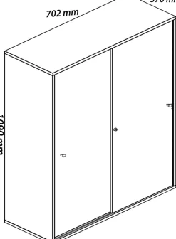 VCM Aktenschrank »Büroschrank Aktenschrank Schiebetüren Lona 3fach« 1 Stk. tlg.