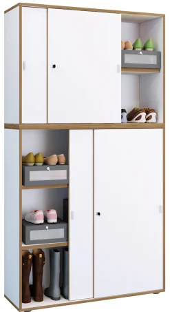 VCM Aktenschrank »Büroschrank Aktenschrank Schiebetüren Salia 5fach« 1 Stk. tlg.