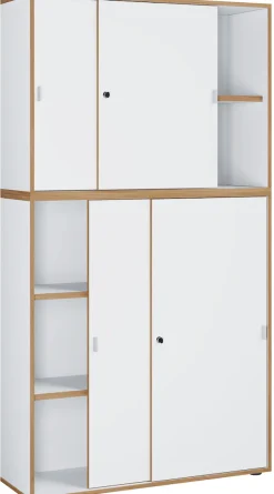 VCM Aktenschrank »Büroschrank Aktenschrank Schiebetüren Salia 5fach« 1 Stk. tlg.