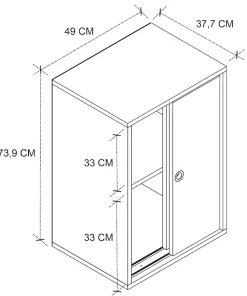 VCM Aktenschrank »Büroschrank Schiebetüren Aktenschrank Ulas 2fach« 1 Stk. tlg.