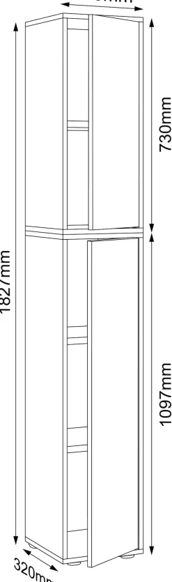 VCM Aktenschrank »Büroschrank Aktenschrank Sideboard Salia 5fach« 1 Stk. tlg.