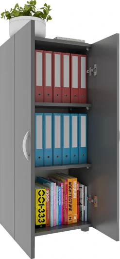 VCM Aktenschrank »Büroschrank Bücher Ordner Aktenschrank Ulas 3fach« 1 Stk. tlg.
