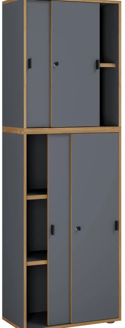 VCM Aktenschrank »Büroschrank Aktenschrank Schiebetüren Salia 5fach« 1 Stk. tlg.