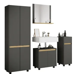 VCM Badmöbel-Set »4-tlg. Badmöbel Set Komplett Badschrank CosilaL« 4 Stk. tlg.