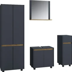 VCM Badmöbel-Set »4-tlg. Badmöbel Set Komplett Badschrank CosilaL« 4 Stk. tlg.