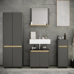 VCM Badmöbel-Set »4-tlg. Badmöbel Set Komplett Badschrank CosilaL« 4 Stk. tlg.