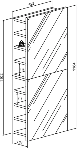 VCM Badspiegel »Badmöbel Spiegelschrank Spiegel Flandu XL«