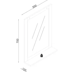 VCM Badspiegel »Holz Badspiegel Wandspiegel Hängespiegel Flonali«