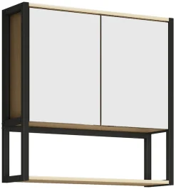 VCM Badspiegel »Holz Metall Spiegelschrank Spiegel Edino 60x60«